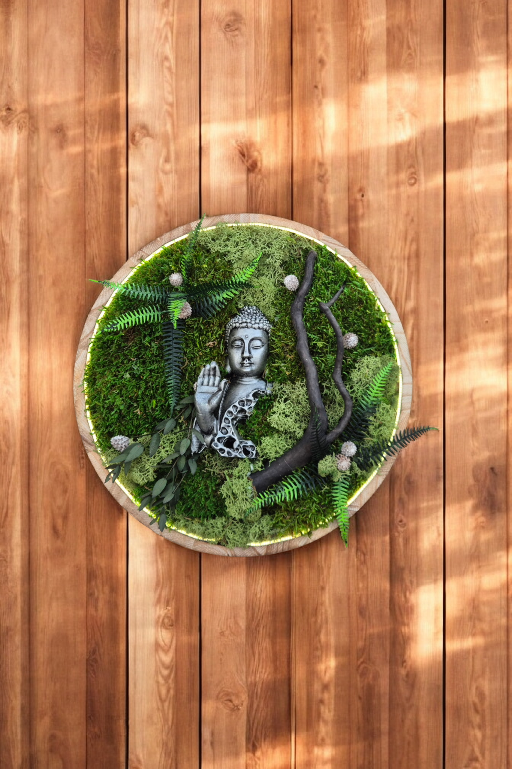 cadre végétal bouddha